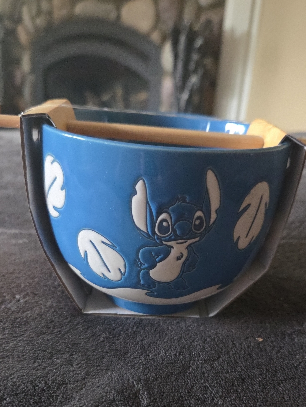Disney Blue Stitch Ceramic Noodle Bowl